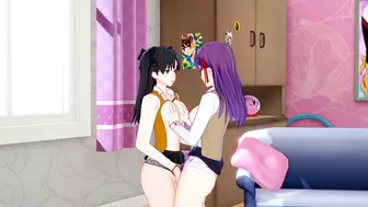 [Fate/Stay Night] Mato Sakura x Tohsaka Rin(3d Hentai)