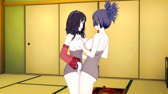 [Naruto]Kurenai x Anko(3d hentai)