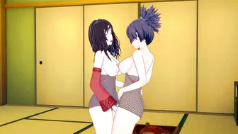 [Naruto]Kurenai x Anko(3d hentai)