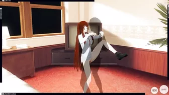 3D HENTAI Kurisu Makise gets fucked in the room (Steins Gate)