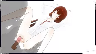 3D HENTAI Kurisu Makise gets fucked in the room (Steins Gate)