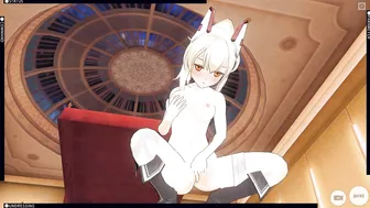 3D HENTAI Ayanami from Azur Lane masturbation and cum