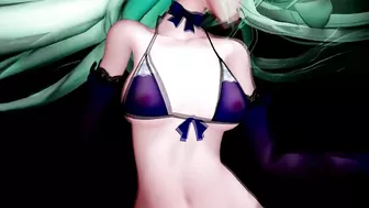 MMD 4k YamaKaze bikini Follow the Leader