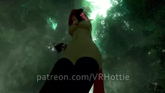 Red Riding Hood Face Rides You in Forest Waterfall Outdoor Nature Wet Pussy Scarf POV Lap Dance