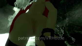 Red Riding Hood Face Rides You in Forest Waterfall Outdoor Nature Wet Pussy Scarf POV Lap Dance