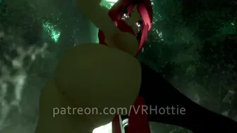 Red Riding Hood Face Rides You in Forest Waterfall Outdoor Nature Wet Pussy Scarf POV Lap Dance