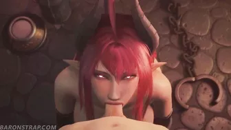 Succubus Sinia Being a Demon Slut Blowjob (Animations with Sound)