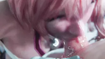 Final Fantasy - Serah Farron Sloppy Blowjob Deepthroat & Cum (Sound)