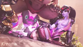 Overwatch - Dva & Widowmaker Orgasmic Doggy With Massive Cumshot (Sound)