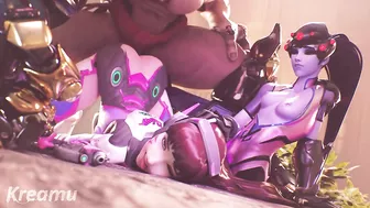 Overwatch - Dva & Widowmaker Orgasmic Doggy With Massive Cumshot (Sound)