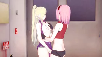 [Natuto] Ino x Sakura(3d hentai)