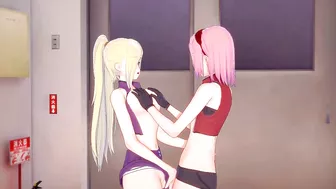 [Natuto] Ino x Sakura(3d hentai)