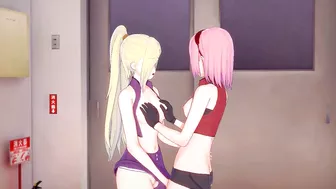 [Natuto] Ino x Sakura(3d hentai)