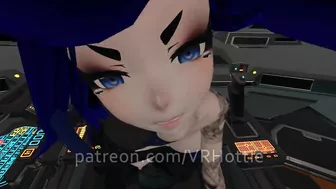 Cyberpunk 2077 Blue Haired Babe Fucks You in Pilot Chair Space Station Parody Robot POV Lap Dance