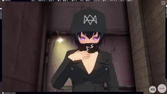 3D HENTAI Watch Dogs: Legion girl masturbating outdoors