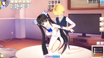 3D Hentaigame - licking hestia pussy and fuck her from behind