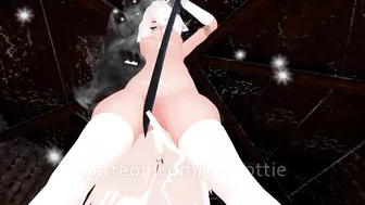 Bondage Strap Fox Girl Warms You Up in Snowed in Cabin Sword Knife Play Hentai POV Lap Dance