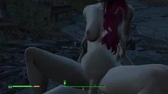 Got pregnant from a passerby right on the road | Fallout Porno