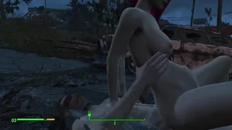 Got pregnant from a passerby right on the road | Fallout Porno