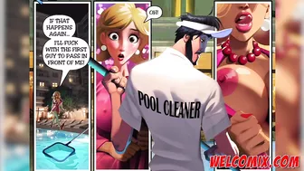 The pool cleaner fucking the hot bosses - Pleasure Mansion