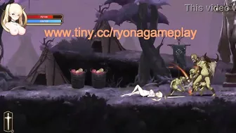 Cute blonde in hentai ryona sex with big goblin in ritual summon new gameplay