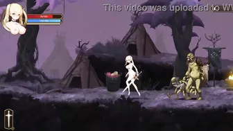 Cute blonde in hentai ryona sex with big goblin in ritual summon new gameplay