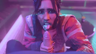 Cyberpunk 2077 - Panam Palmer Gives Handjob For Cum (Animation with Sound)