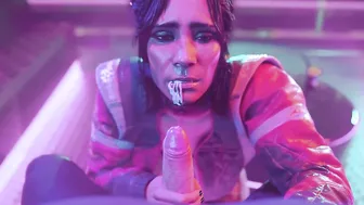 Cyberpunk 2077 - Panam Palmer Gives Handjob For Cum (Animation with Sound)