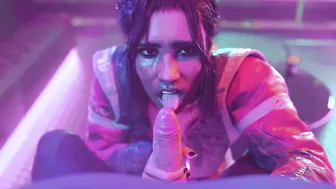 Cyberpunk 2077 - Panam Palmer Gives Handjob For Cum (Animation with Sound)