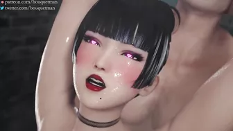 Dead or Alive - Nyotengu Shower Sex Creampie Getting Pregnant (Animation with Sound)