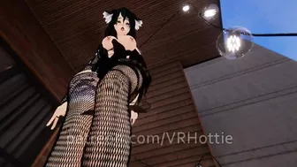 Stomping on Dick Outdoor Patio Goth Emo Cat Girl Fishnets Foot Worship Face Sitting POV Lap Dance