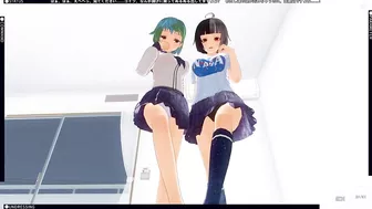 3D HENTAI POV Earth-chan and Moon-chan give you a blowjob