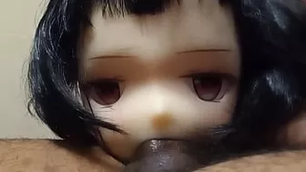 Black Haired Hentai Girl Gets Cum In Her Mouth From Deepthroat !!!!