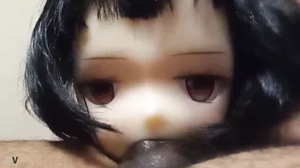 Black Haired Hentai Girl Gets Cum In Her Mouth From Deepthroat !!!!