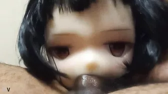 Black Haired Hentai Girl Gets Cum In Her Mouth From Deepthroat !!!!