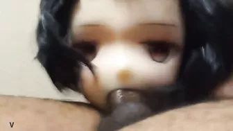 Black Haired Hentai Girl Gets Cum In Her Mouth From Deepthroat !!!!