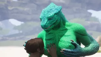 Alien Reptilian Shares Breast Milk With Human