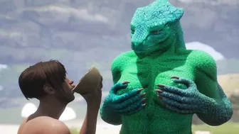 Alien Reptilian Shares Breast Milk With Human