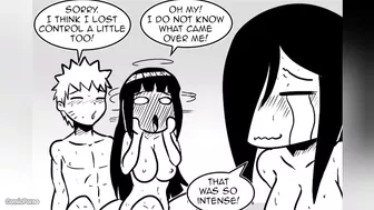 Very hot threesome full of orgasms - comic