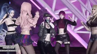 MMD ITZY - LOCO Ahri Akali Kaisa Evelynn Seraphine Kda Sexy Kpop Dance 4K 60FPS League of Legends