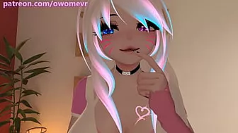 POV You won a night together with OwOmeVR so she teases and fucks you - VRchat erp - Preview