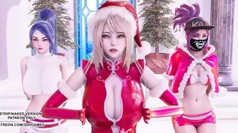 MMD All I Want for Christmas Is You Ahri Akali Kaisa 4K