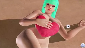 Dead or Alive Xtreme Venus Vacation Nyotengu Valentine's Day Heart Cushion Pose Nude Mod Fanservice