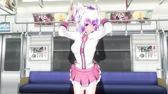 3D HENTAI Schoolgirl didn't wear panties on the train (PART 2)