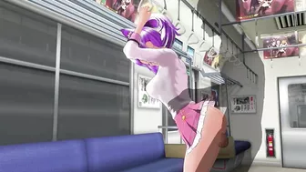 3D HENTAI Schoolgirl didn't wear panties on the train (PART 2)