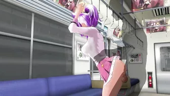 3D HENTAI Schoolgirl didn't wear panties on the train (PART 2)