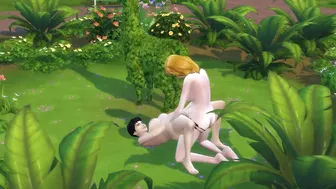 SIMS 4 - MATURE BLONDE GETS PUSSY ATE AND FUCKS CHUBBY BLACK HAIRED LADY IN PUBLIC