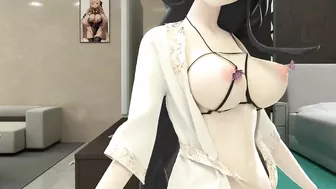 Shogun Raiden Dancing Tomboy Song Hentai Genshin Impact MMD 3D Girl Half Naked Black Hair CE SMIXIX