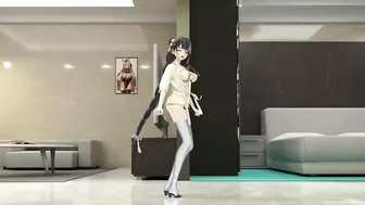 Shogun Raiden Dancing Tomboy Song Hentai Genshin Impact MMD 3D Girl Half Naked Black Hair CE SMIXIX