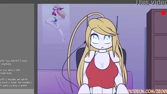 Cute hentai blonde plays with pussy (2D animation)